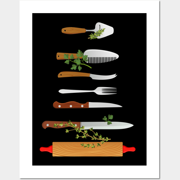 Cooking Ustensils Wall Art by SWON Design